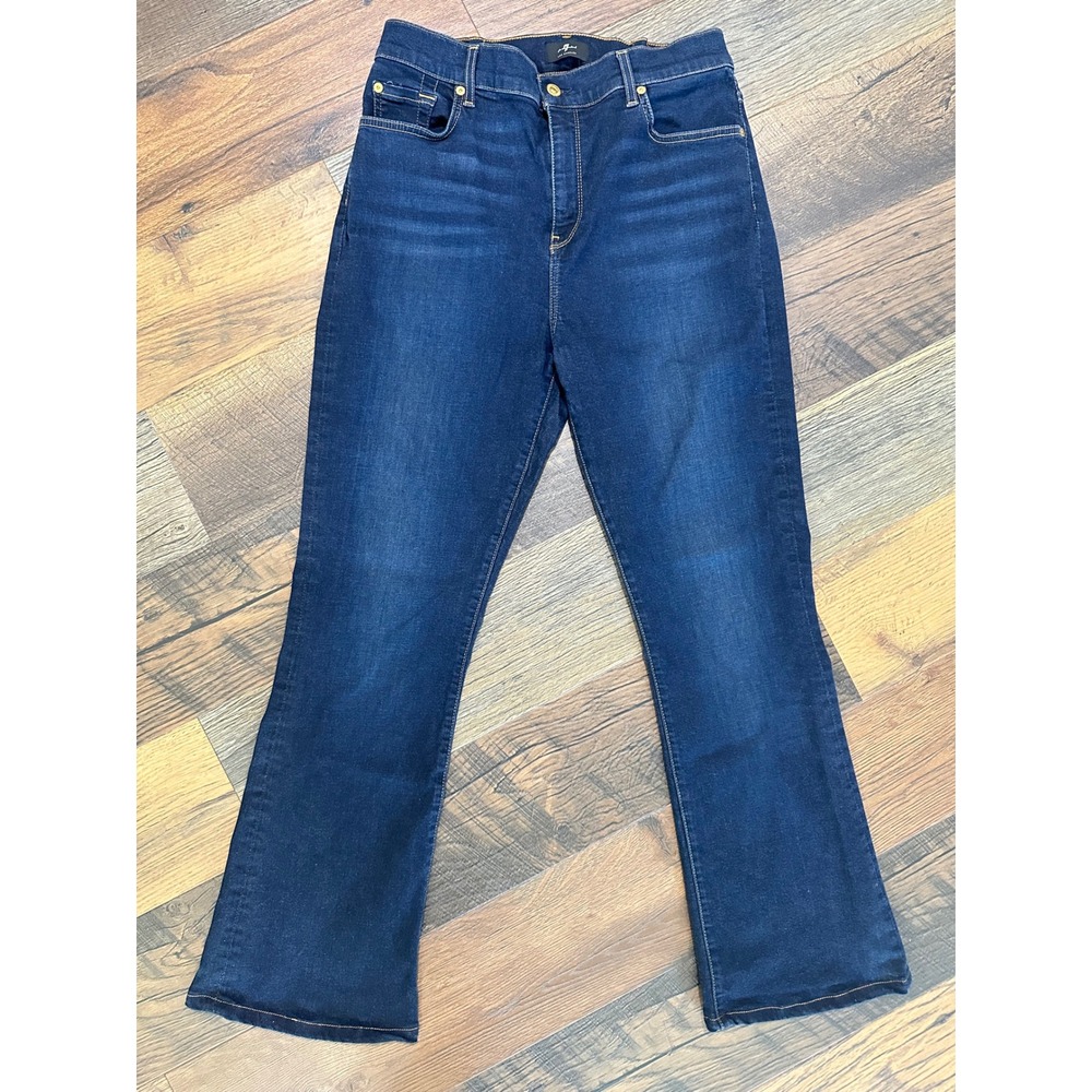 7 For All Mankind Dark Blue Flare Jeans